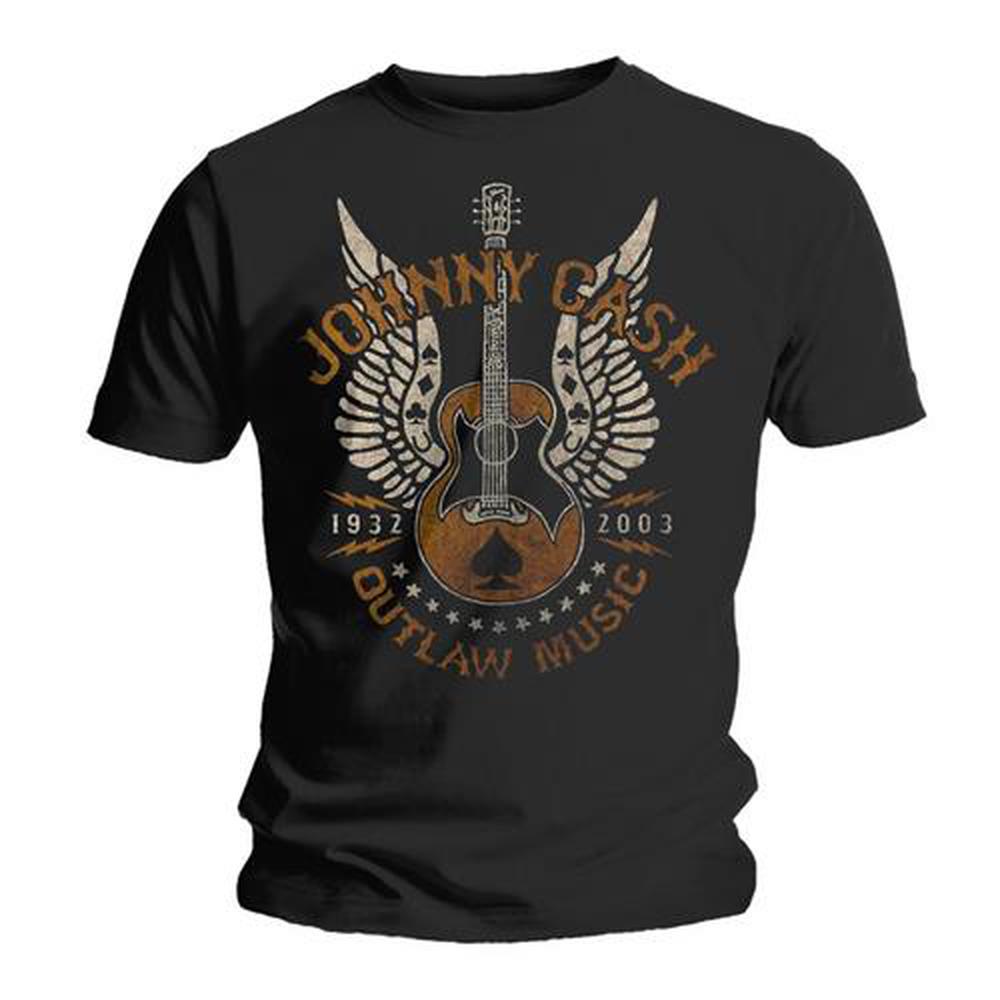 Johnny Cash - Outlaw Herren TShirt - Schwarz